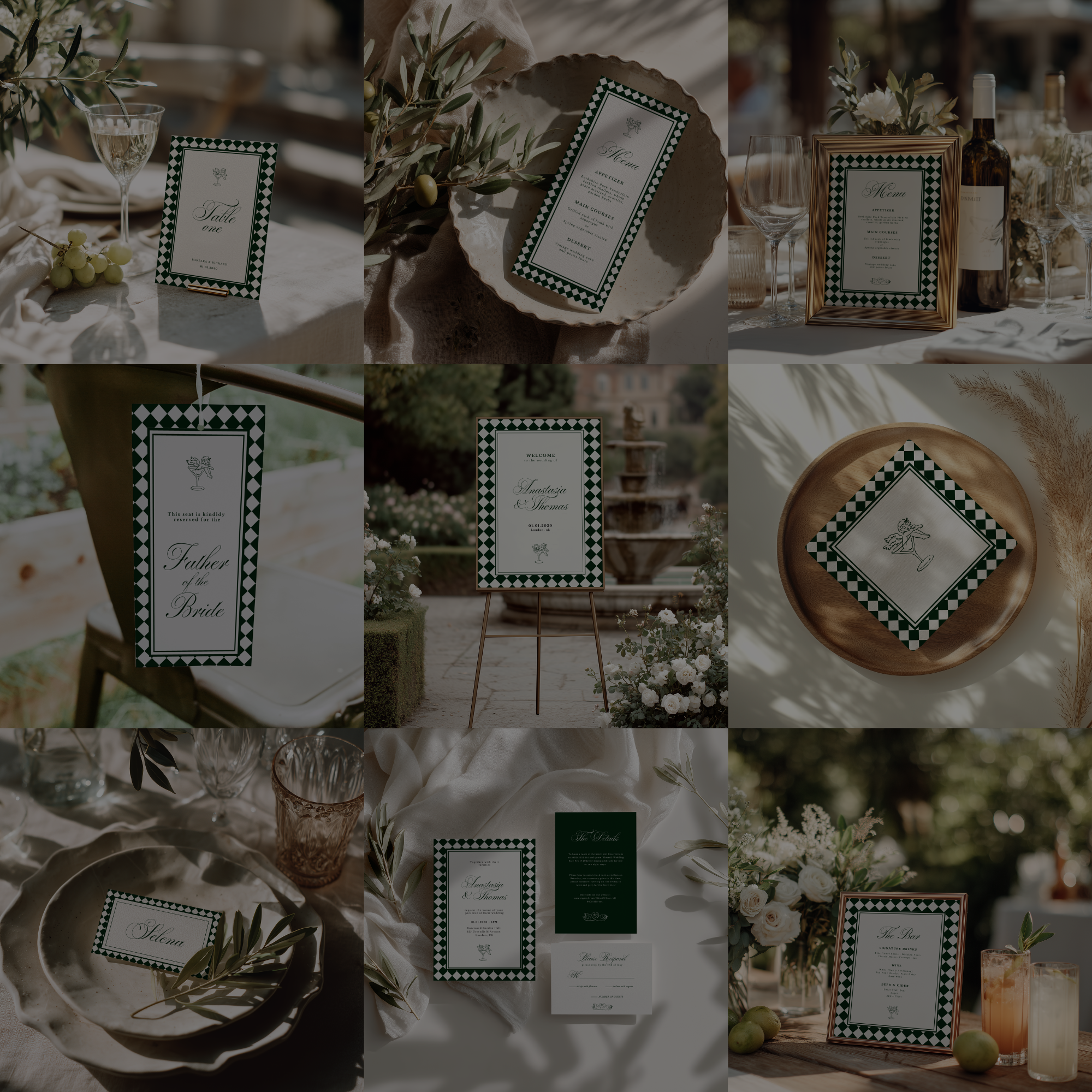 Eva - Green & White Wedding