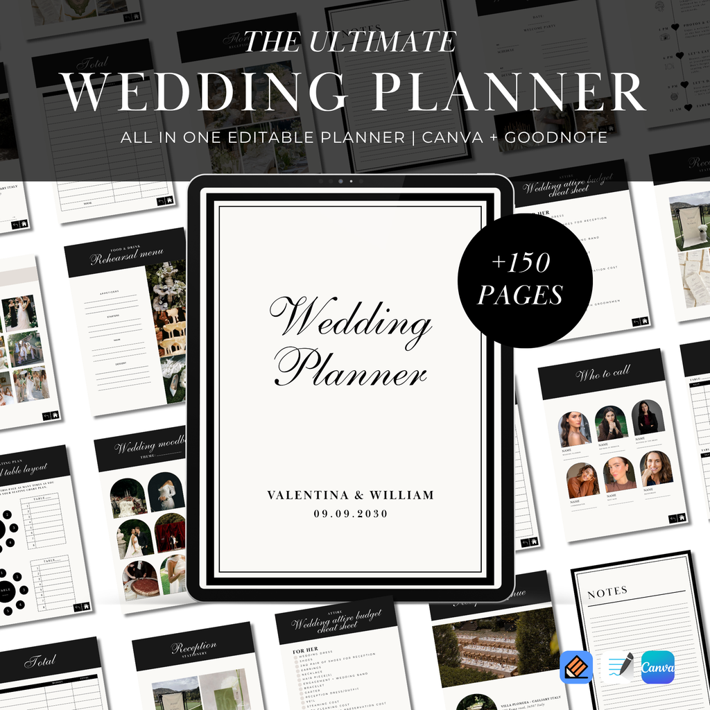 Ultimate Wedding Planner | 150+ Pages Digital Planner
