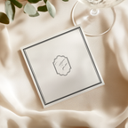 Black & White Wedding Napkin Template