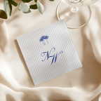 Costal Blue Wedding Napkin Template