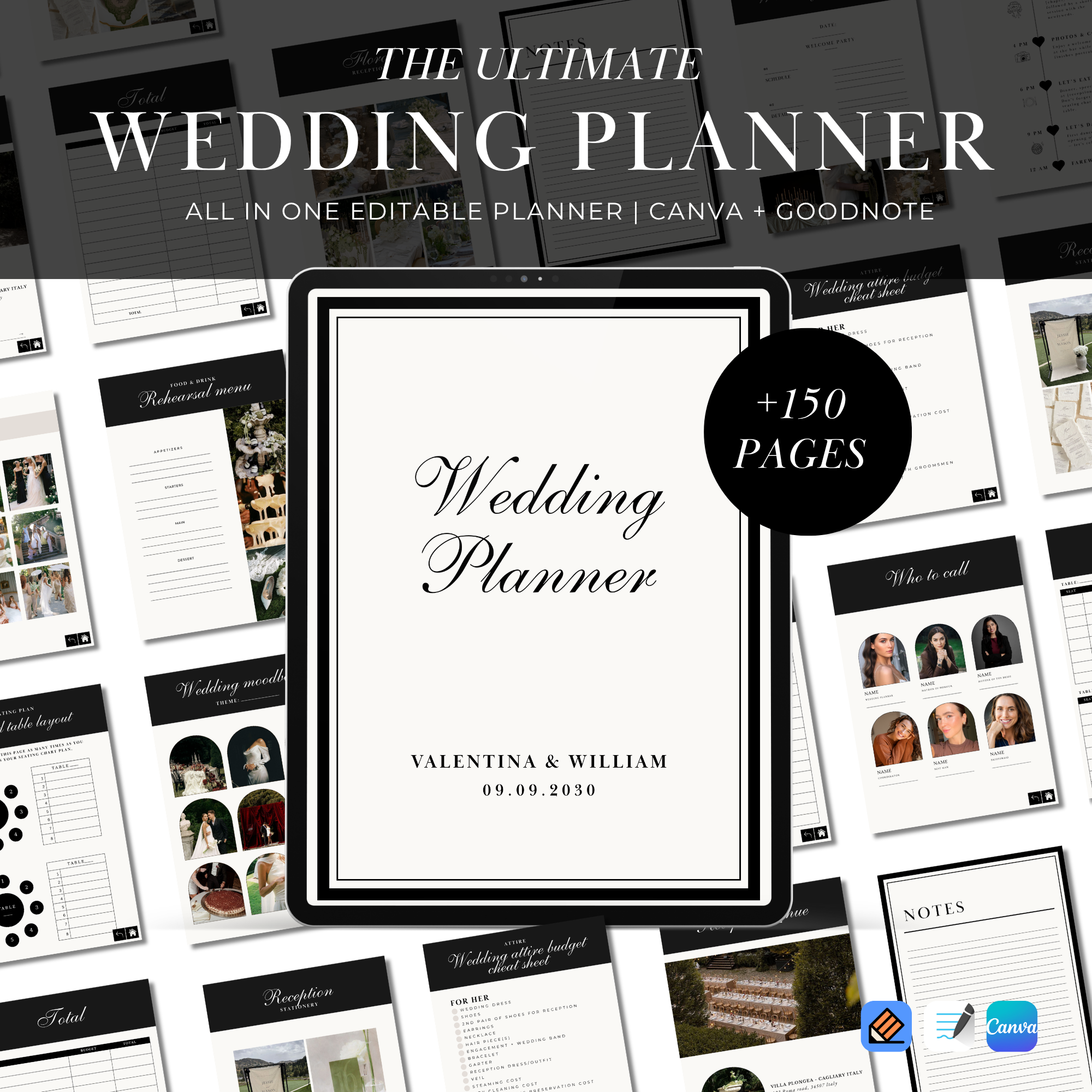 🎁 Ultimate Wedding Planner | 150+ Pages Digital Planner (100% off)