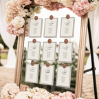 Black & White Card Seating Chart Template