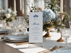 Costal Blue Wedding Menu Template