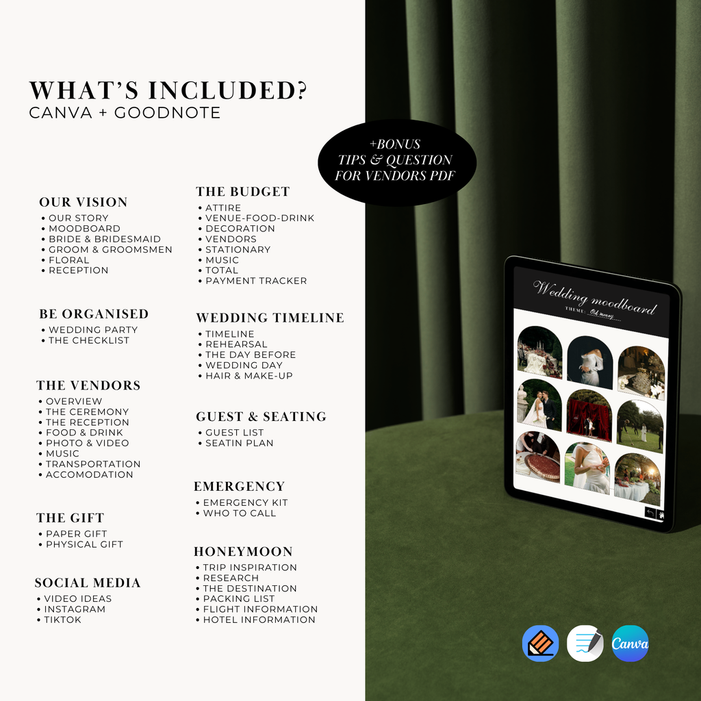 Ultimate Wedding Planner | 150+ Pages Digital Planner