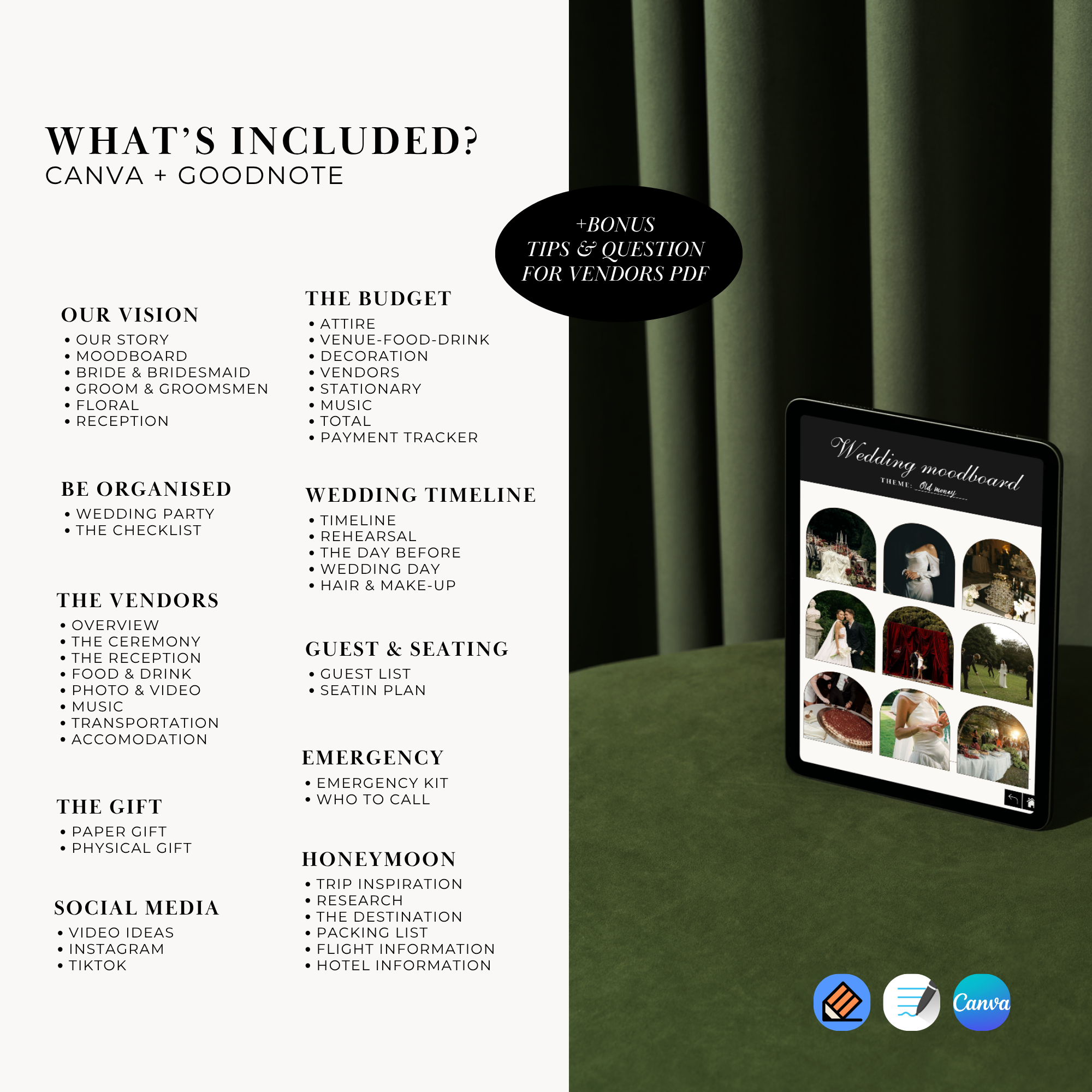 Ultimate Wedding Planner | 150+ Pages Digital Planner