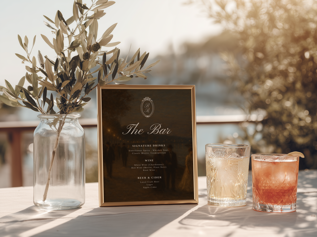 Vintage Brown Bar Menu Template