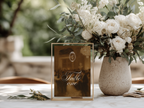 Vintage Brown Table Number Template