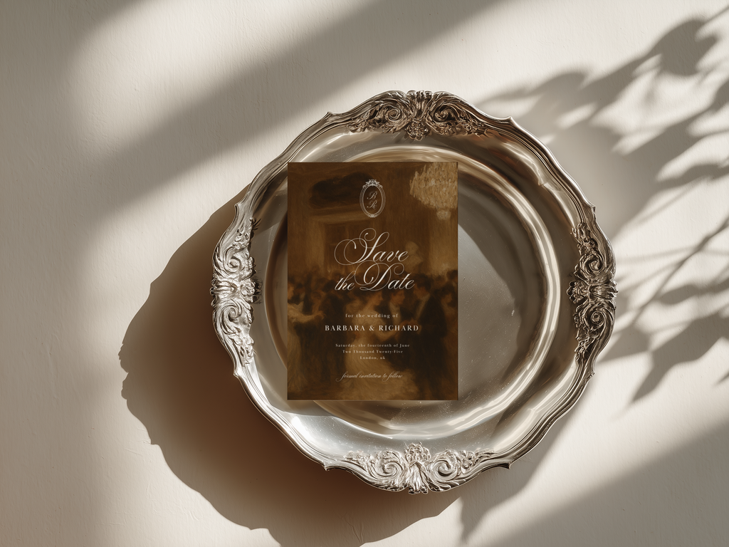 Vintage Brown Save The Date Template