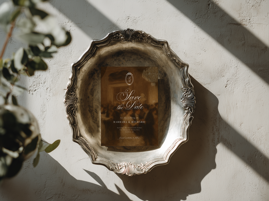Vintage Brown Save The Date Template