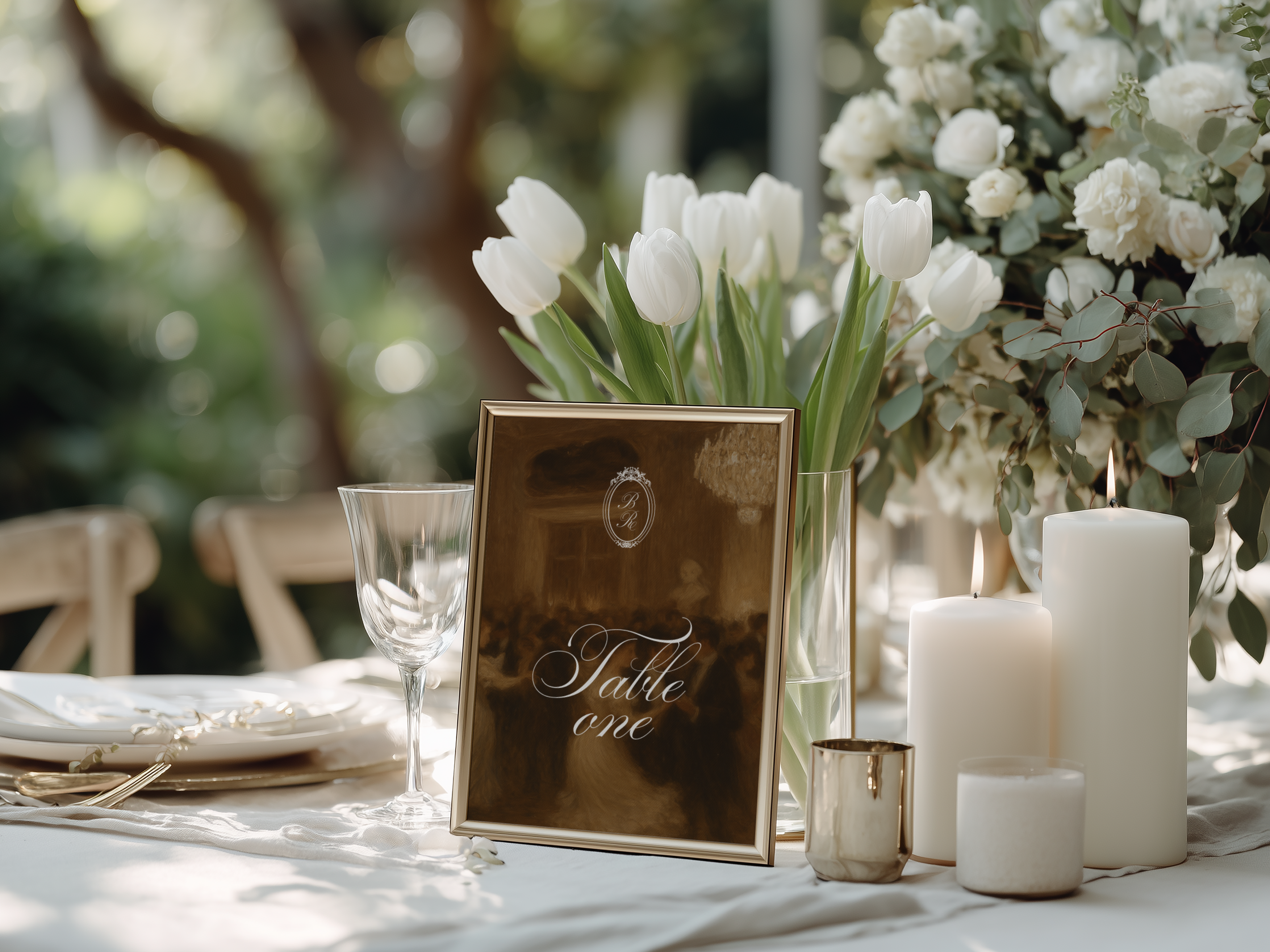 Vintage Brown Table Number Template