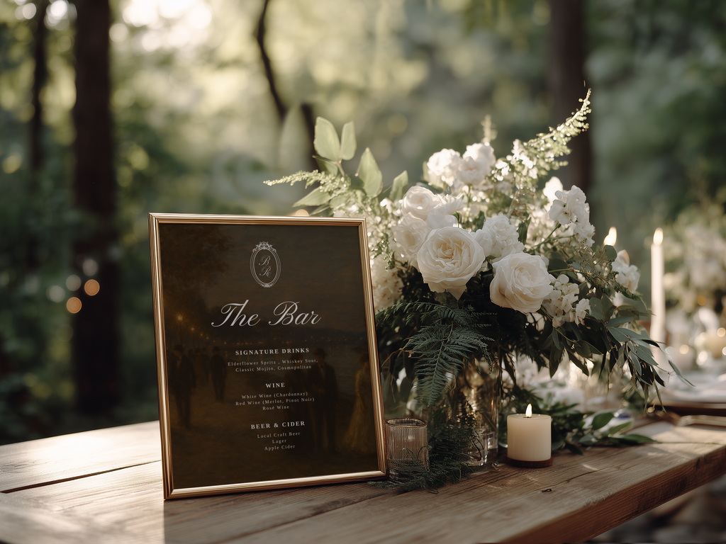Vintage Brown Bar Menu Template