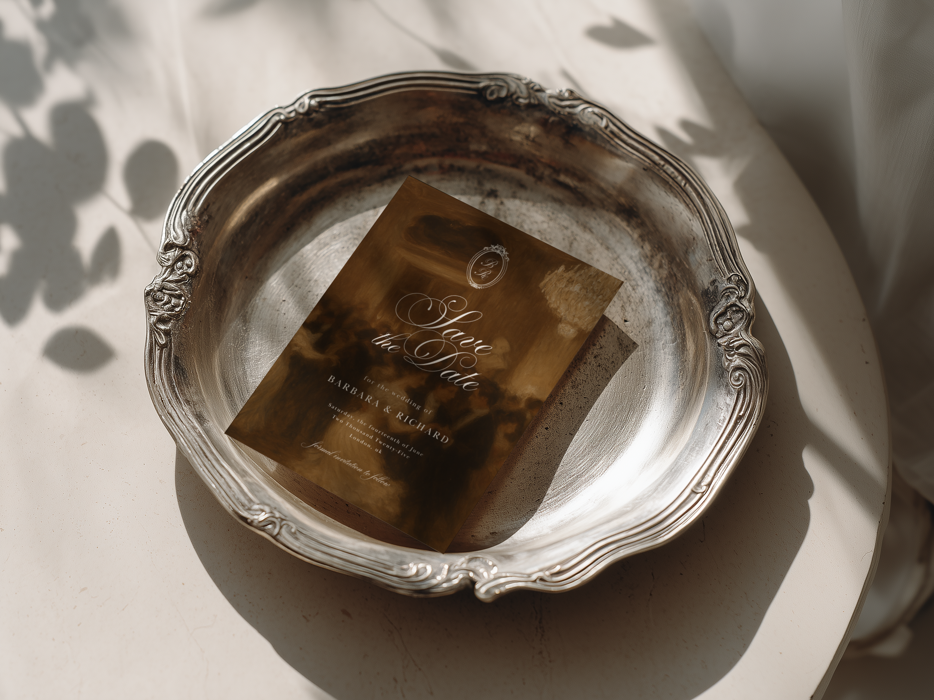 Vintage Brown Save The Date Template