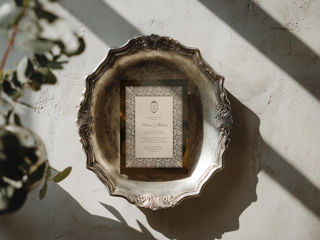 Vintage Lace Wedding Invitation Template