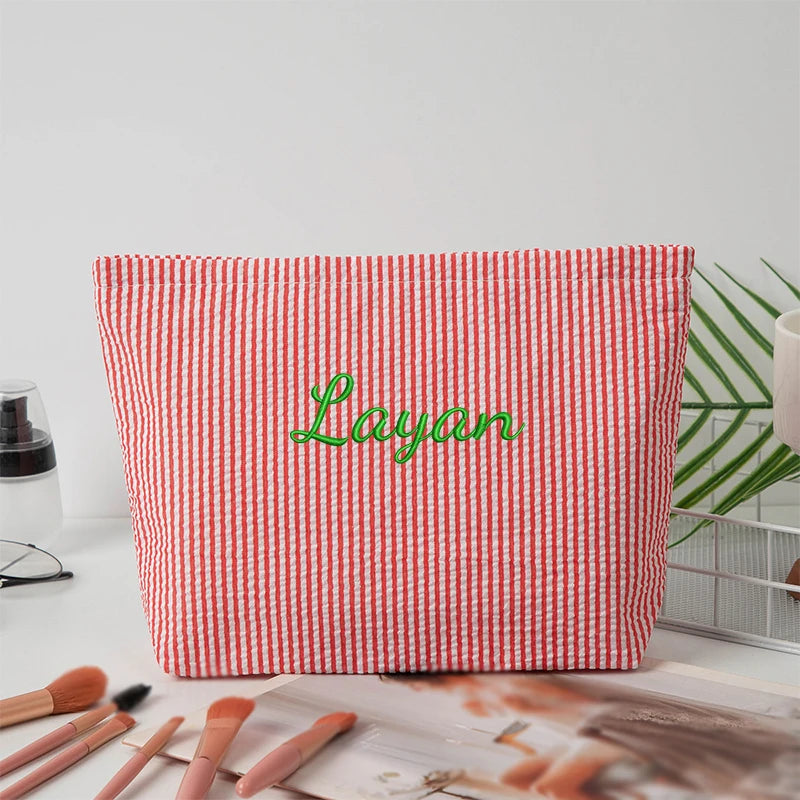 Personalized Embroidered Makeup Bag