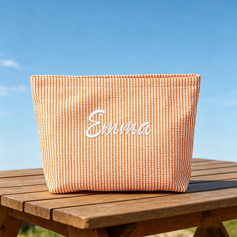 Personalized Embroidered Makeup Bag