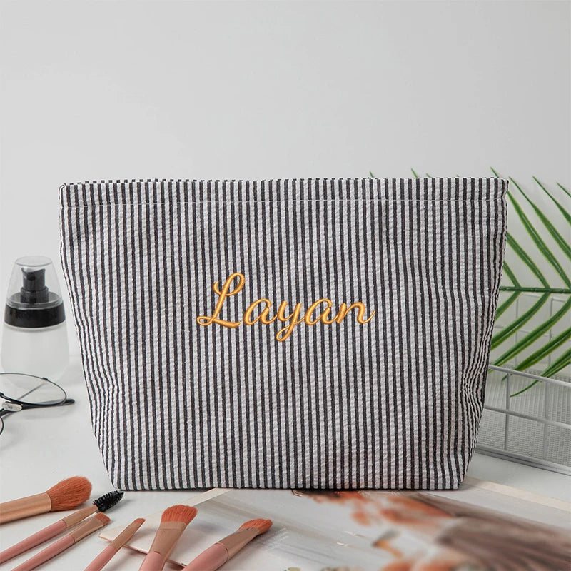 Personalized Embroidered Makeup Bag