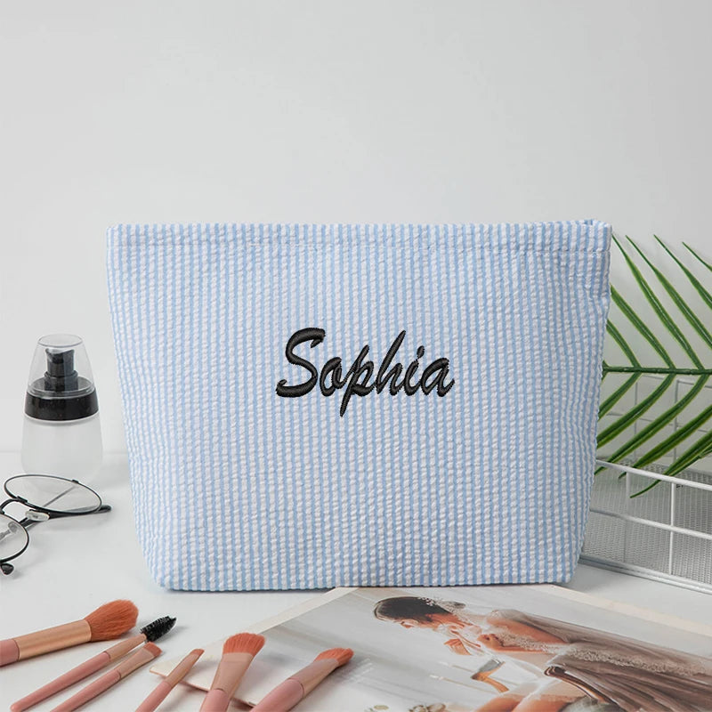 Personalized Embroidered Makeup Bag