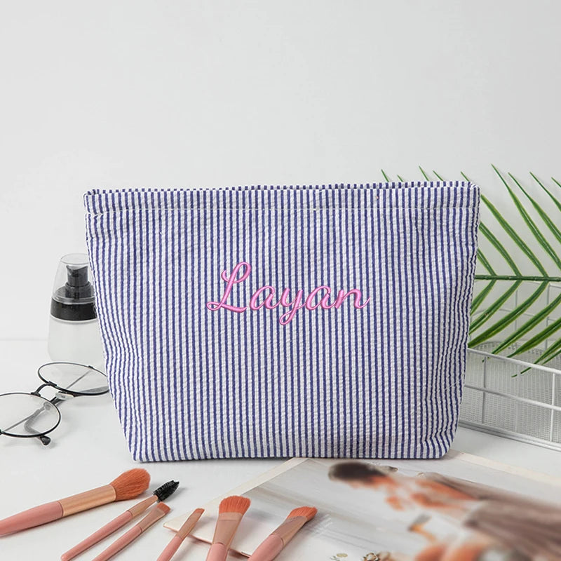 Personalized Embroidered Makeup Bag