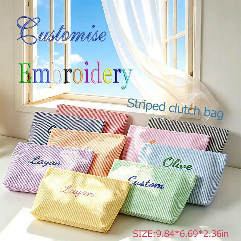 Personalized Embroidered Makeup Bag