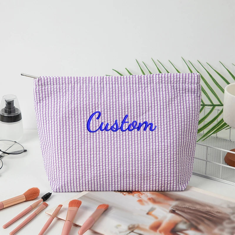 Personalized Embroidered Makeup Bag