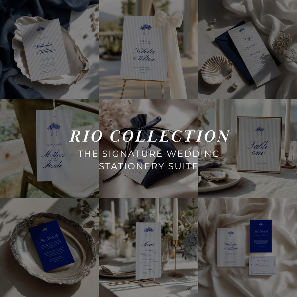 Costal Blue Wedding Stationery Suite Bundle