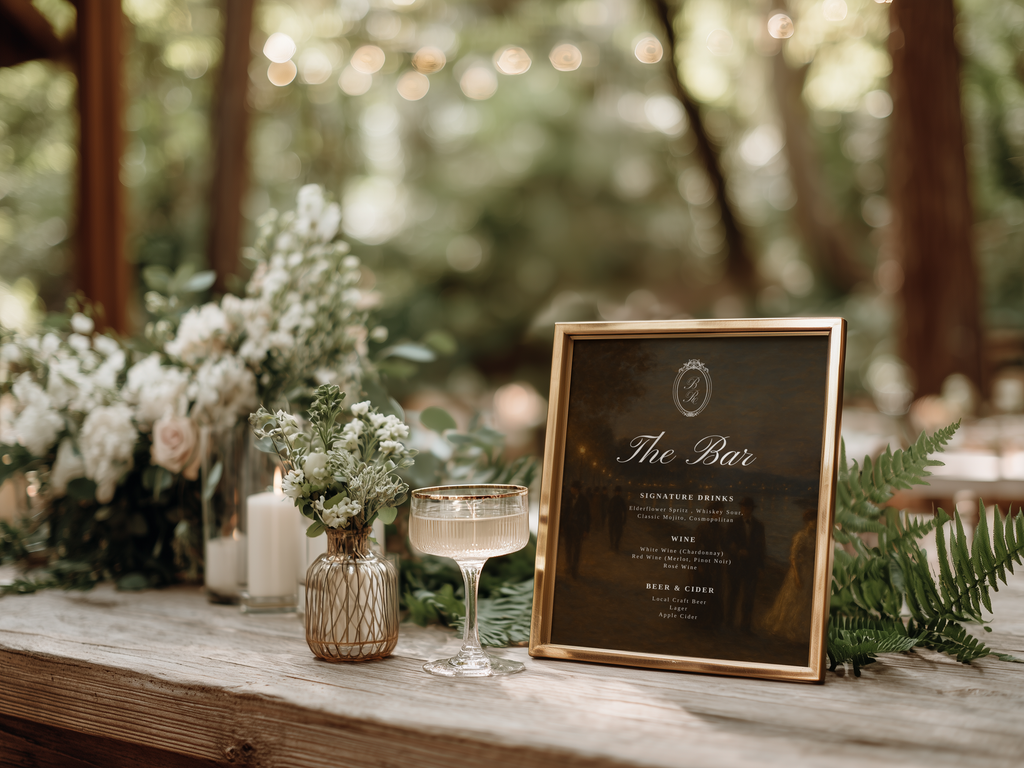 Vintage Brown Bar Menu Template