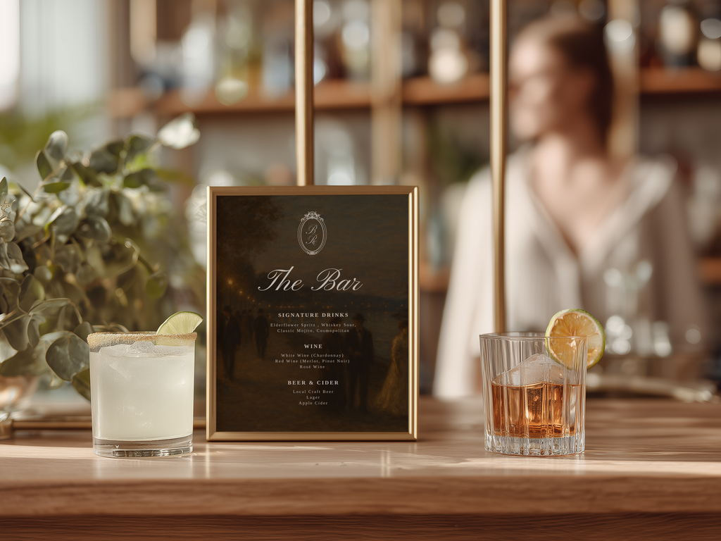 Vintage Brown Bar Menu Template