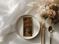 Vintage Brown Wedding Menu Template