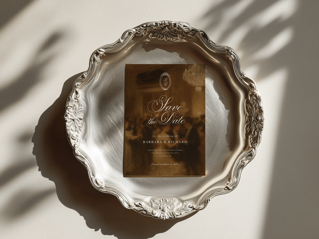 Vintage Brown Save The Date Template