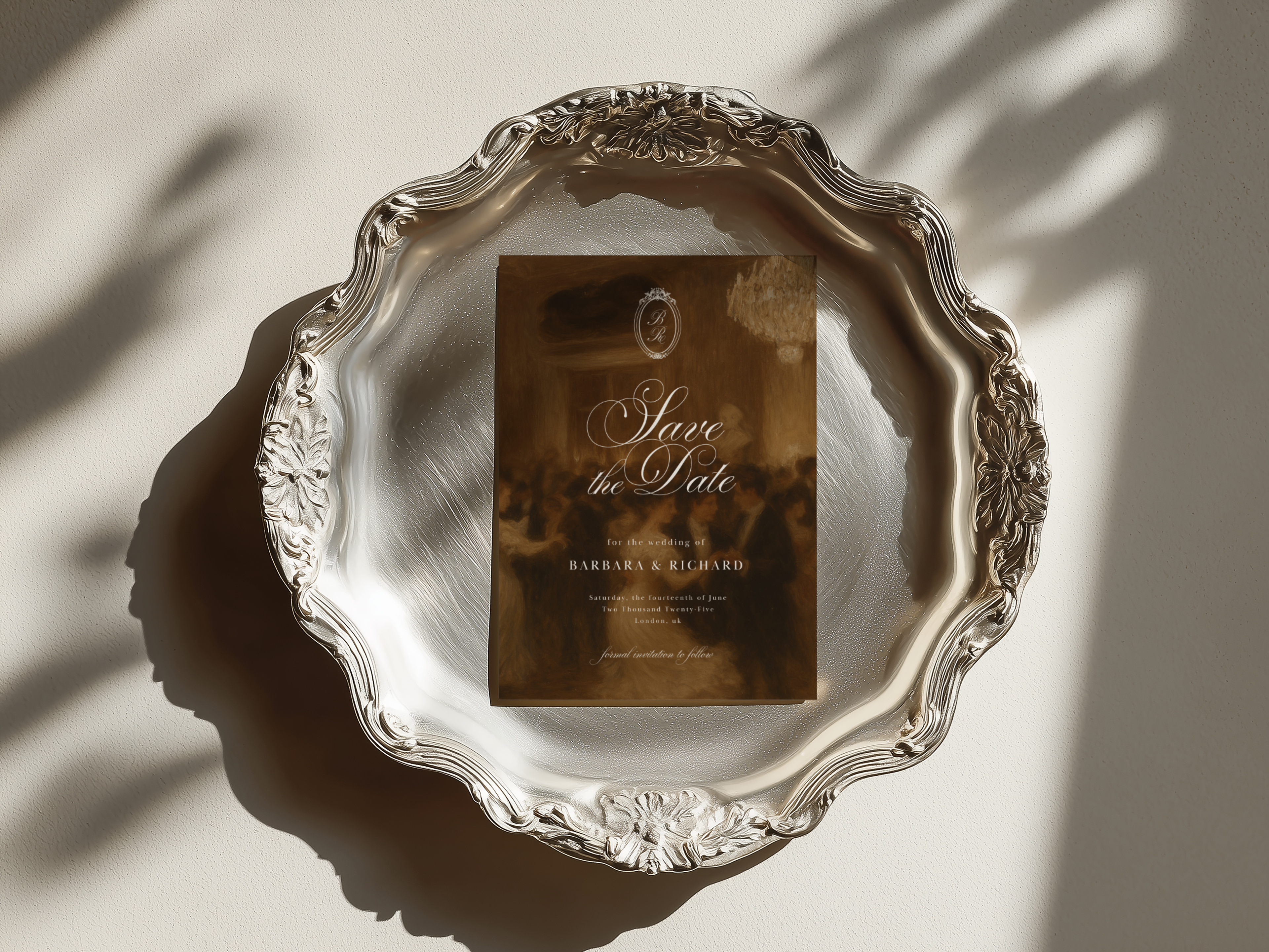 Vintage Brown Save The Date Template