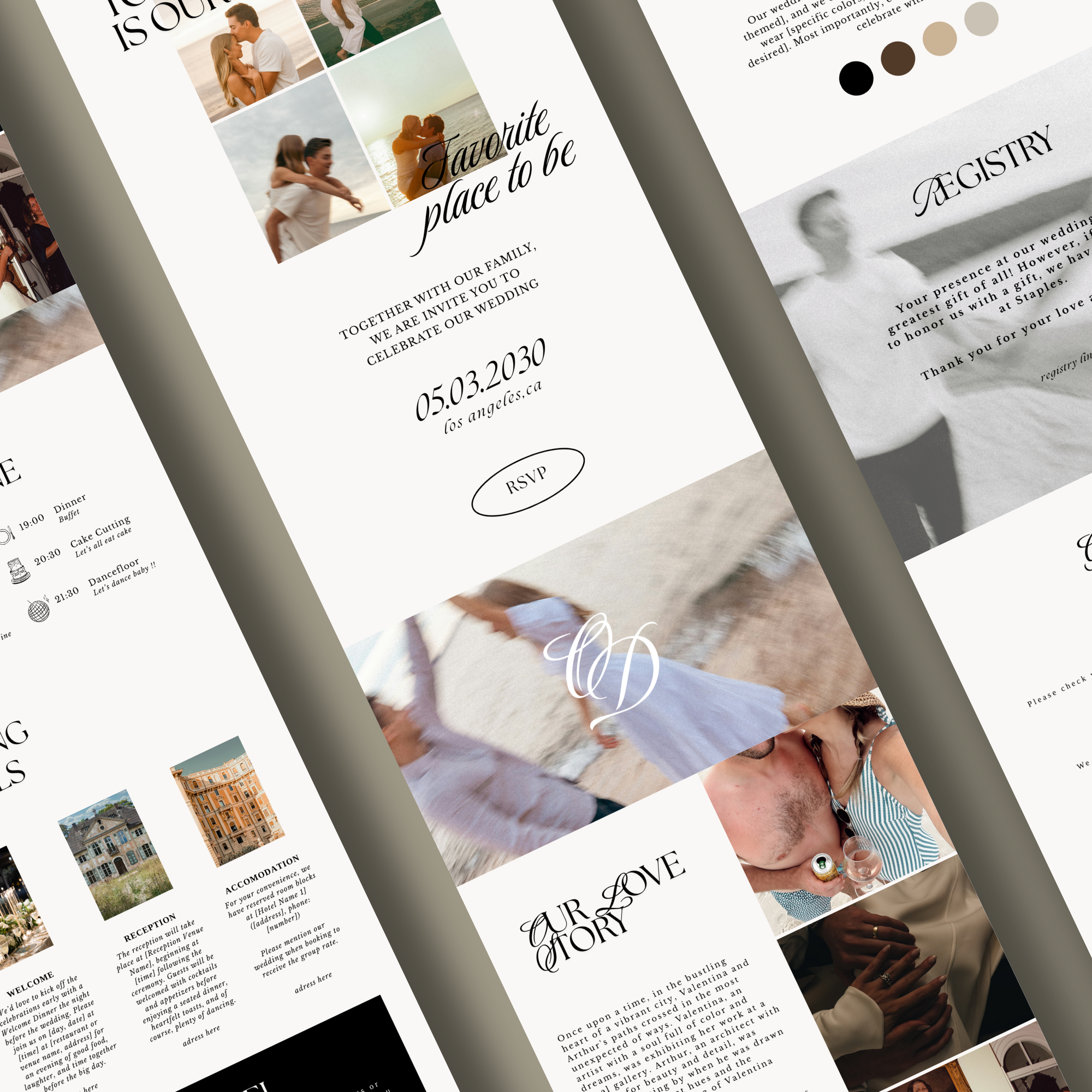 Elegant Minimal Wedding Website