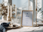 Costal Blue Wedding Menu Template
