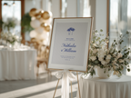 Costal Blue Wedding Welcome Sign Template