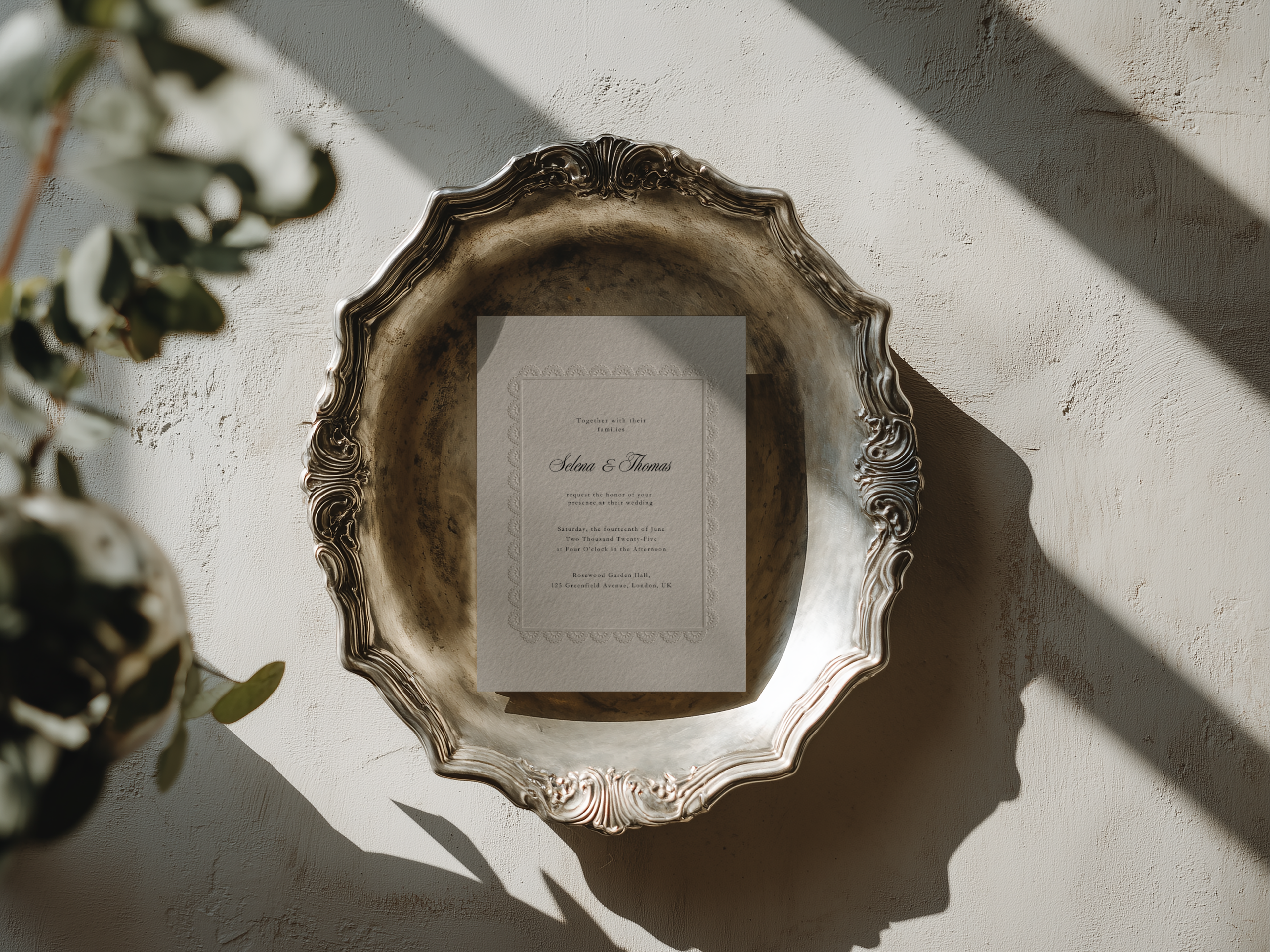 Vintage Lace Wedding Invitation Template