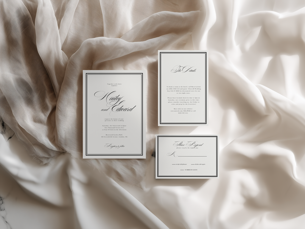 Black and White Wedding Suite Template