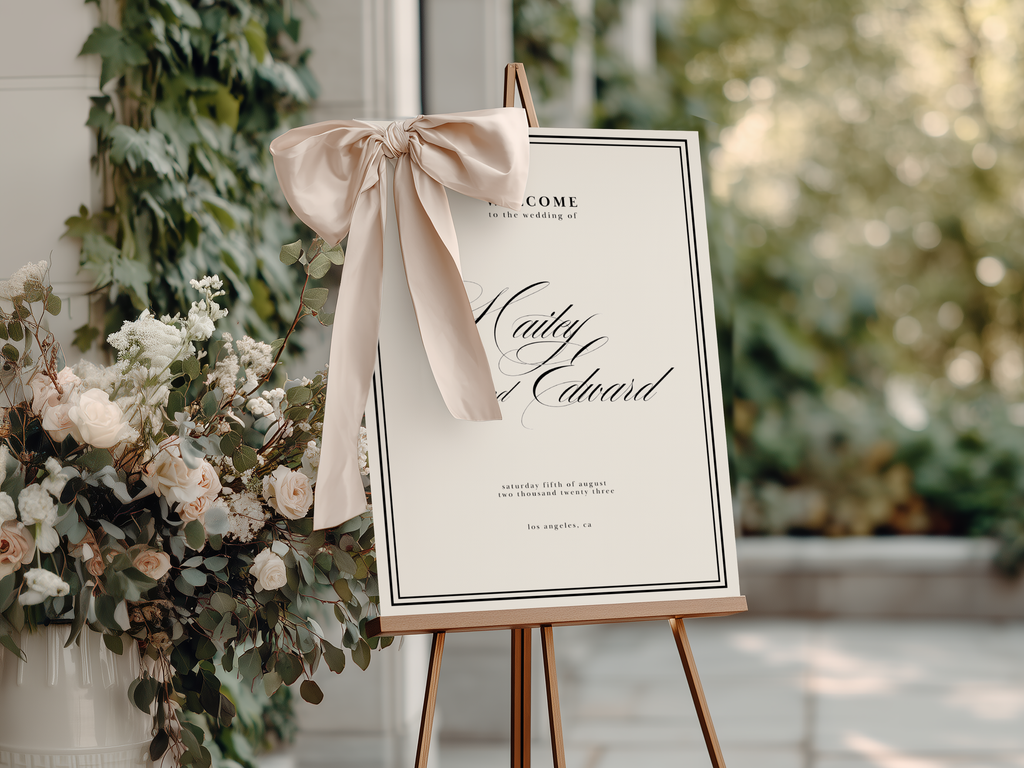Black & White Welcome Sign Template