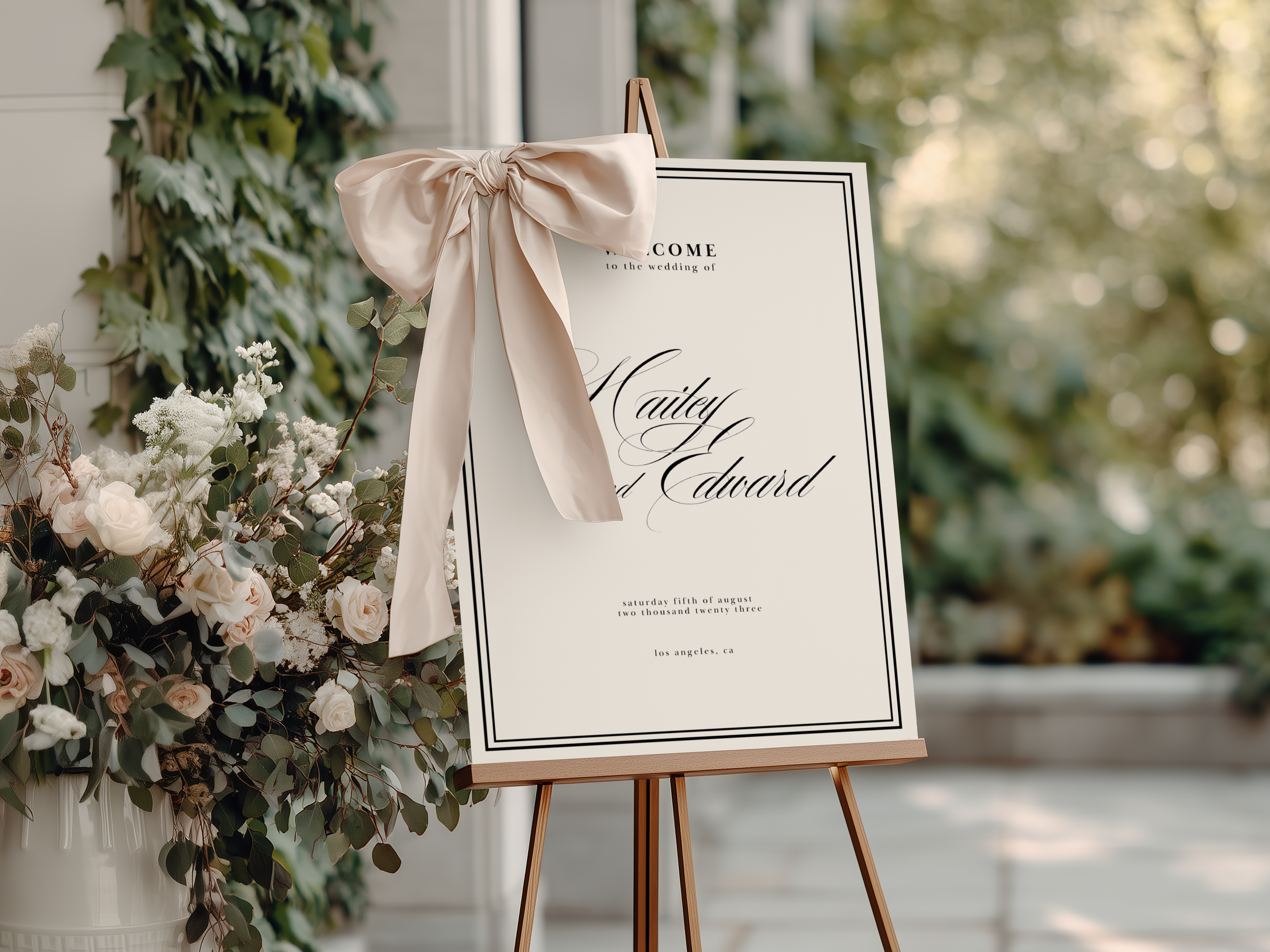 Black & White Welcome Sign Template