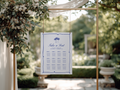 Costal Blue Wedding Seating Chart Template
