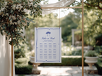 Costal Blue Wedding Seating Chart Template