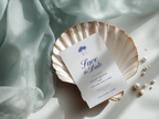 Costal Blue Wedding Save the Date Template