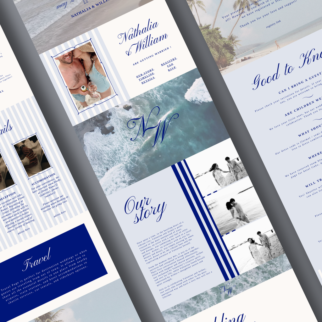 Coastal Wedding Website Template
