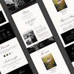 Monochrome Romance Wedding Website Template