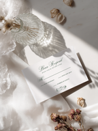 Green Wedding Invitation Suite Template