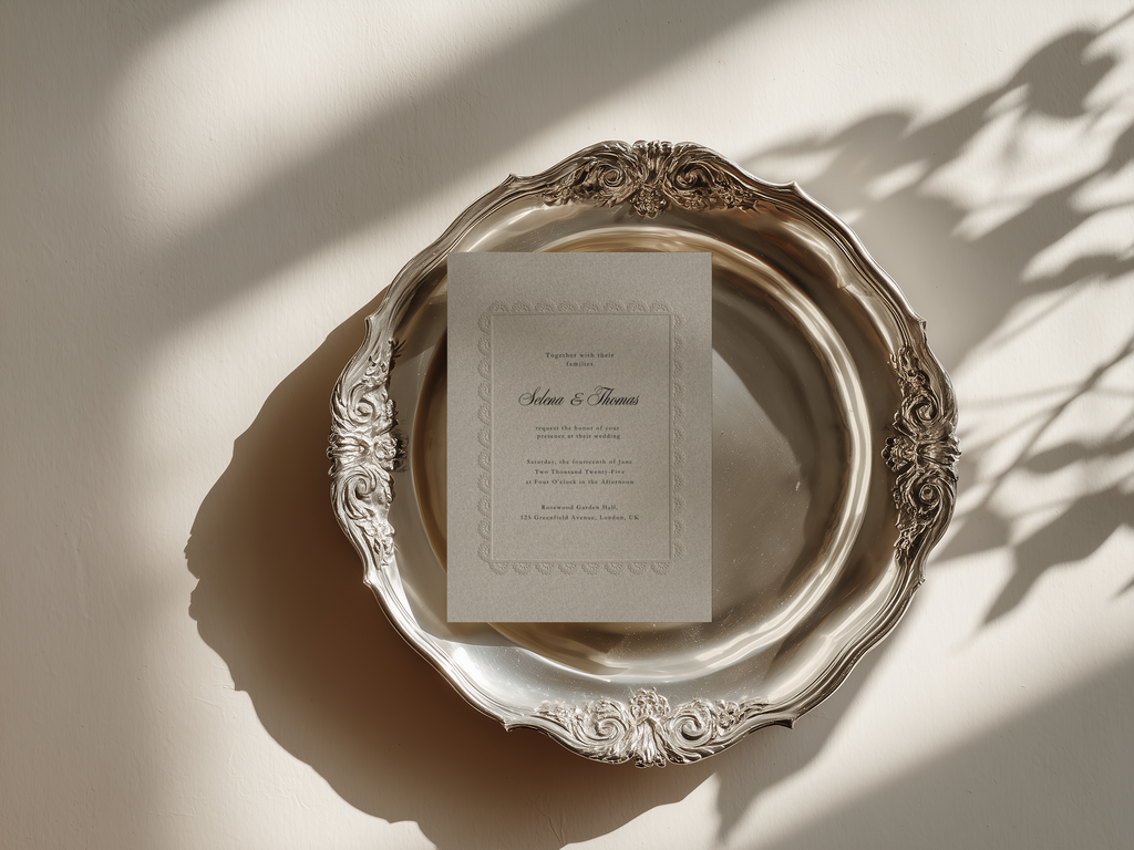 Vintage Lace Wedding Invitation Template