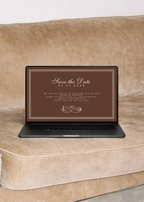 Mocha Brown Wedding Website Template