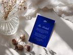 Costal Blue Wedding Details Card Tempplate
