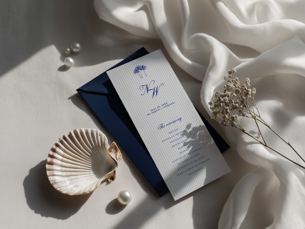 Costal Blue Wedding Stationery Suite Bundle