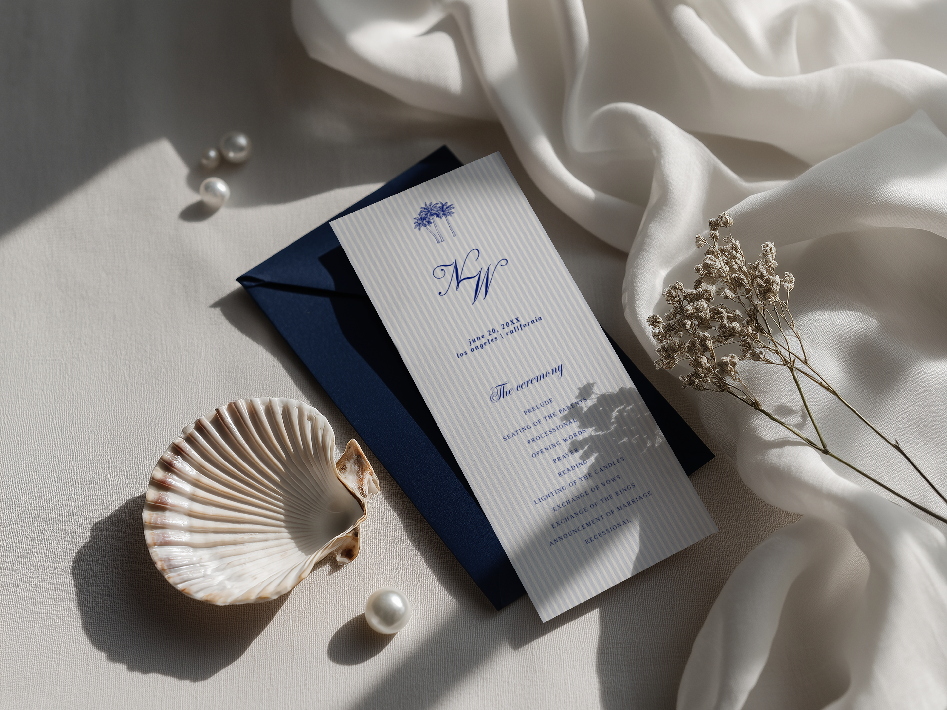 Costal Blue Wedding Stationery Suite Bundle