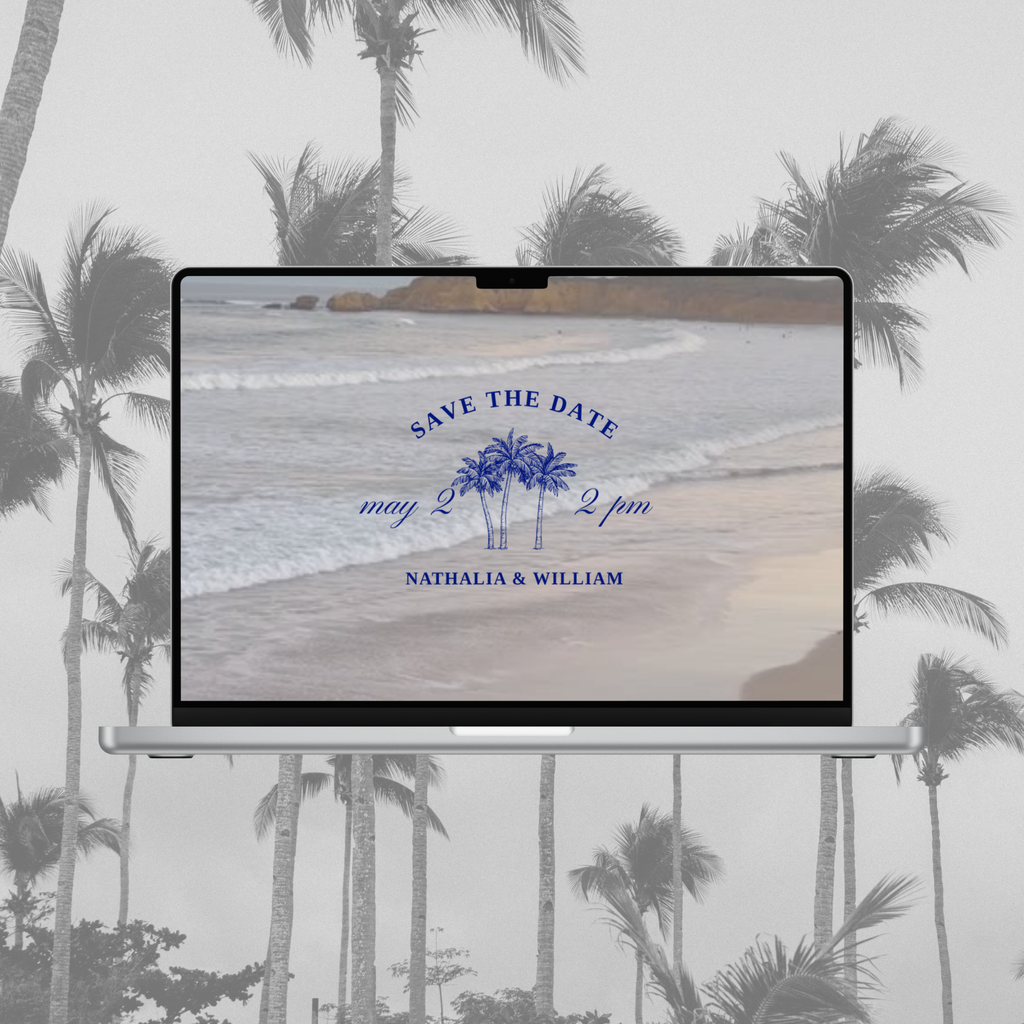 Coastal Wedding Website Template