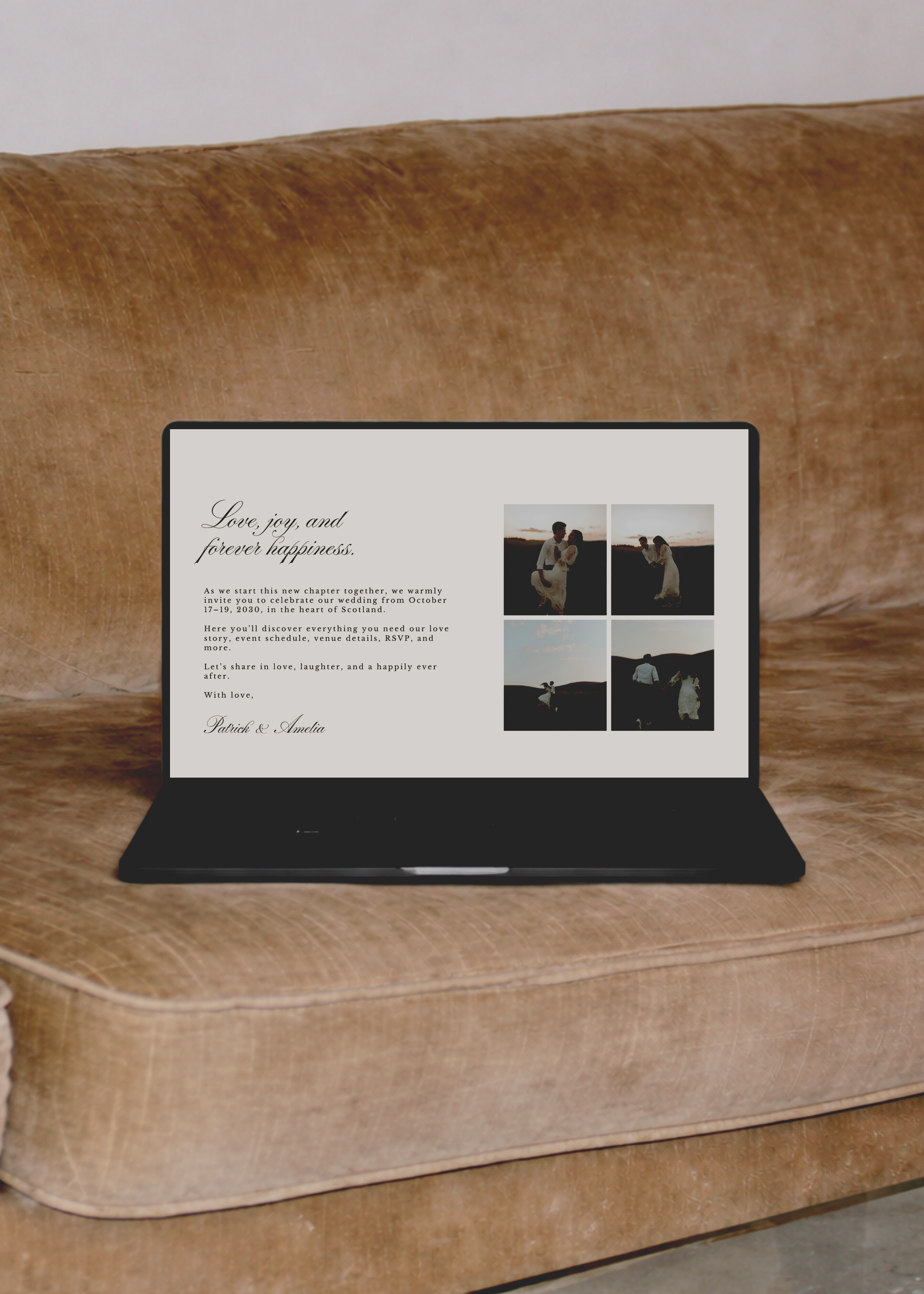 Countryside Romantic Wedding Website Template